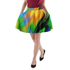 Color Concept Design Colorful Color A-line Pocket Skirt