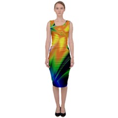 Color Concept Design Colorful Color Sleeveless Pencil Dress by Pakrebo