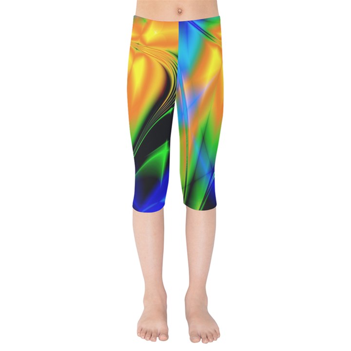 Color Concept Design Colorful Color Kids  Capri Leggings 