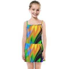 Color Concept Design Colorful Color Kids  Summer Sun Dress by Pakrebo