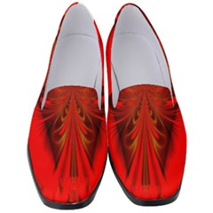 Digital Arts Fractals Futuristic Red Yellow Black Women s Classic Loafer Heels