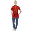 Digital Arts Fractals Futuristic Red Yellow Black Women s Short Sleeve Pocket Shirt View2