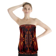 Abstract Art Artwork Fractal Design Strapless Top by Pakrebo