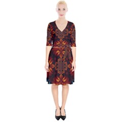 Abstract Art Artwork Fractal Design Wrap Up Cocktail Dress