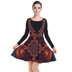 Abstract Art Artwork Fractal Design Plunge Pinafore Dress