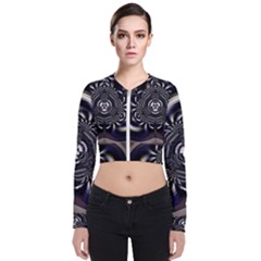 Abstract Artwork Art Fractal Long Sleeve Zip Up Bomber Jacket by Pakrebo