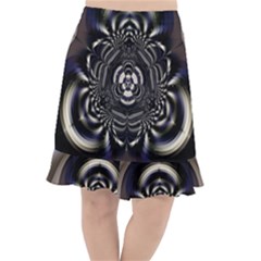 Abstract Artwork Art Fractal Fishtail Chiffon Skirt