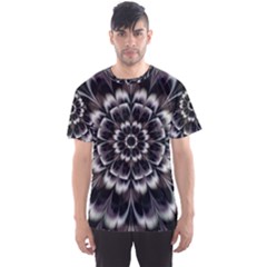 Abstract Digital Art Artwork Black White Men s Sports Mesh Tee