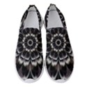 Abstract Digital Art Artwork Black White Women s Slip On Sneakers View1