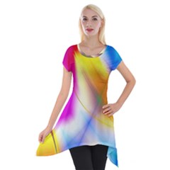 Color Concept Colors Colorful Short Sleeve Side Drop Tunic by Pakrebo