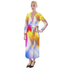 Color Concept Colors Colorful Velvet Maxi Wrap Dress by Pakrebo