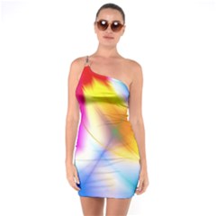 Color Concept Colors Colorful One Soulder Bodycon Dress by Pakrebo