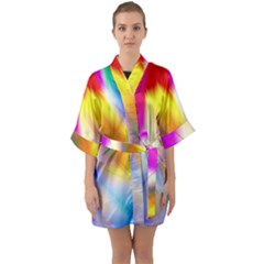 Color Concept Colors Colorful Quarter Sleeve Kimono Robe by Pakrebo