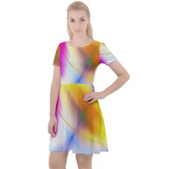 Color Concept Colors Colorful Cap Sleeve Velour Dress  by Pakrebo