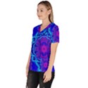 Digital Art Artwork Fractal Color Abstact Women s V-Neck Scrub Top View2