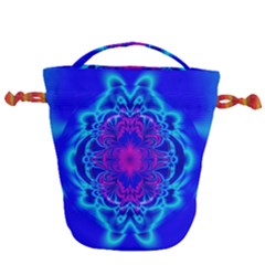 Digital Art Artwork Fractal Color Abstact Drawstring Bucket Bag by Pakrebo