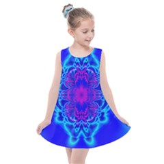 Digital Art Artwork Fractal Color Abstact Kids  Summer Dress by Pakrebo