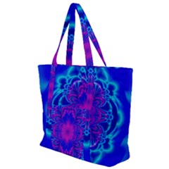 Digital Art Artwork Fractal Color Abstact Zip Up Canvas Bag by Pakrebo