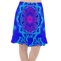 Digital Art Artwork Fractal Color Abstact Fishtail Chiffon Skirt