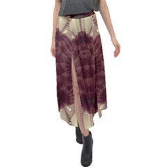 Abstract Art Artwork Fractal Velour Split Maxi Skirt