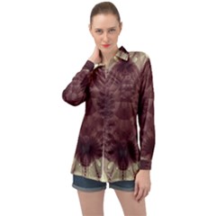 Abstract Art Artwork Fractal Long Sleeve Satin Shirt