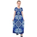 Abstract Art Artwork Fractal Design Kids  Short Sleeve Maxi Dress View1