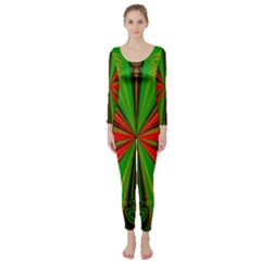 Abstract Art Fractal Modern Art Long Sleeve Catsuit by Pakrebo