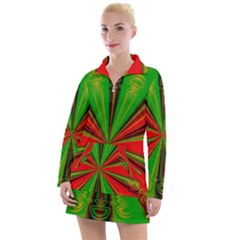 Abstract Art Fractal Modern Art Women s Long Sleeve Casual Dress