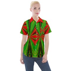 Abstract Art Fractal Modern Art Women s Short Sleeve Pocket Shirt