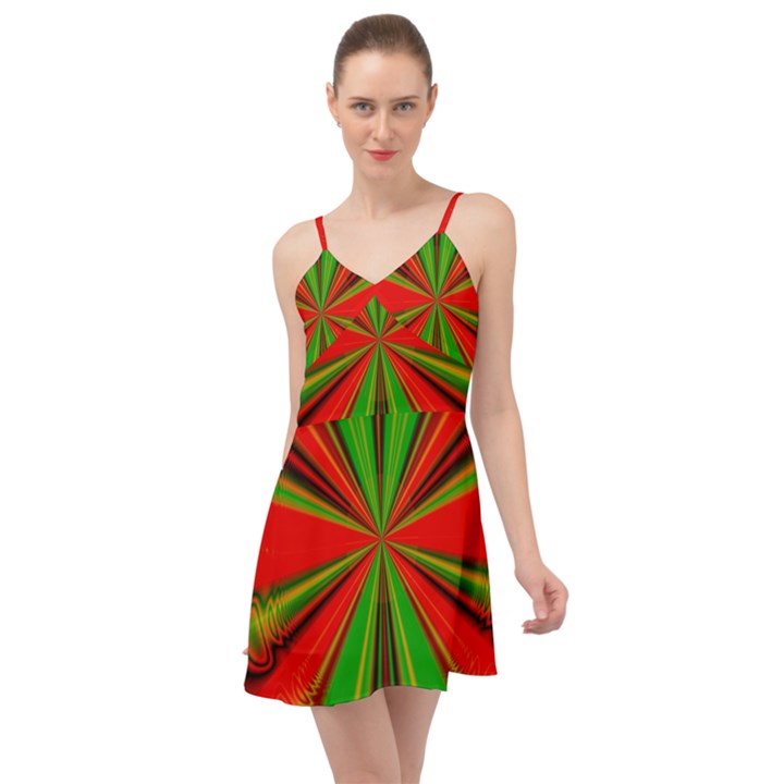 Abstract Art Fractal Modern Art Summer Time Chiffon Dress