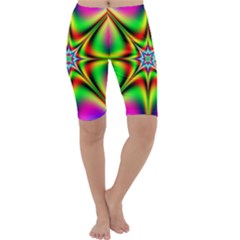 Abstract Art Artwork Fractal Cropped Leggings  by Pakrebo