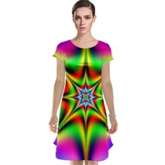 Abstract Art Artwork Fractal Cap Sleeve Nightdress