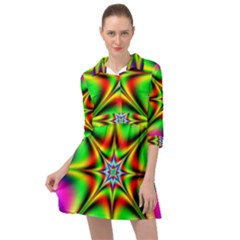 Abstract Art Artwork Fractal Mini Skater Shirt Dress