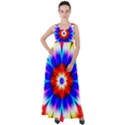 Abstract Digital Art Artwork Colorful Empire Waist Velour Maxi Dress View1