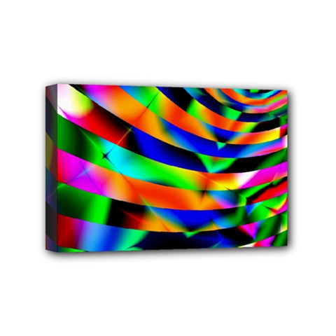 Abstract Art Artwork Digital Art Color Mini Canvas 6  X 4  (stretched) by Pakrebo