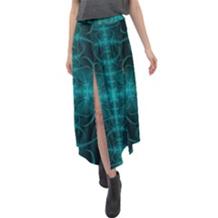 Abstract Art Design Digital Art Velour Split Maxi Skirt by Pakrebo