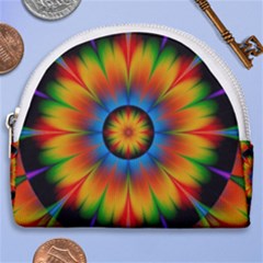 Abstract Digital Art Artwork Horseshoe Style Canvas Pouch by Pakrebo