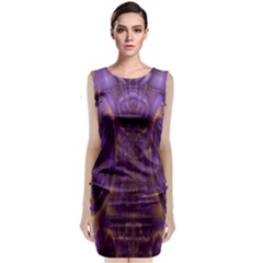 Abstract Art Artwork Fractal Design Sleeveless Velvet Midi Dress