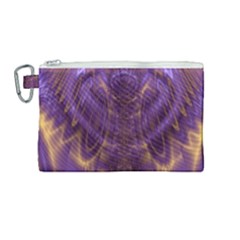 Abstract Art Artwork Fractal Design Canvas Cosmetic Bag (medium) by Pakrebo