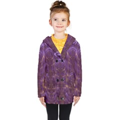 Abstract Art Artwork Fractal Design Kids  Double Breasted Button Coat