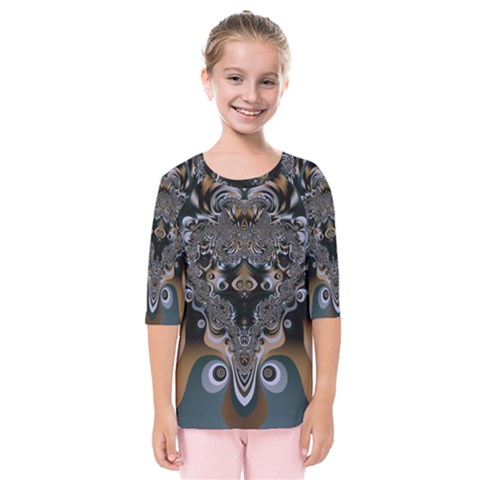 Fractal Art Artwork Design  Art Kids  Quarter Sleeve Raglan Tee by Pakrebo