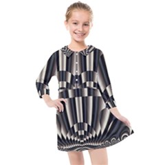 Abstract Art Art Design Modern Art Kids  Quarter Sleeve Shirt Dress by Pakrebo