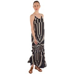 Abstract Art Art Design Modern Art Cami Maxi Ruffle Chiffon Dress