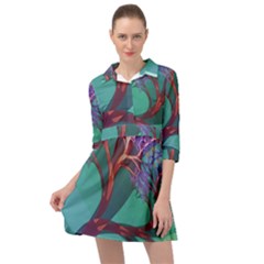 Art Fractal Artwork Creative Mini Skater Shirt Dress