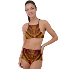 Abstract Art Artwork Fractal Design High Waist Tankini Set by Pakrebo