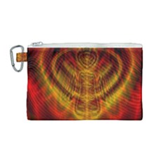 Abstract Art Artwork Fractal Design Canvas Cosmetic Bag (medium) by Pakrebo