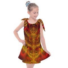 Abstract Art Artwork Fractal Design Kids  Tie Up Tunic Dress