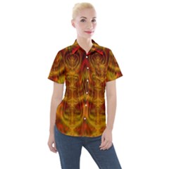 Abstract Art Artwork Fractal Design Women s Short Sleeve Pocket Shirt