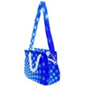 Digital Arts Fractals Futuristic Blue Rope Handles Shoulder Strap Bag View1