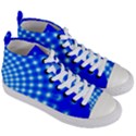 Digital Arts Fractals Futuristic Blue Women s Mid-Top Canvas Sneakers View3